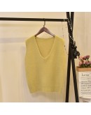  Spring Casual Jumper Sweater Vest Women Sleeveless V Neck Knitted Vest Elastic Outwear Feminino Knitwear Vintage Waistcoat