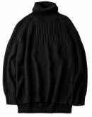 Autumn Winter Women Bottom Pullover Sweater Solid Warm Turtleneck Crop Sweaters Loose Fluffy Jumpers Gray Black Knitwear Clothes