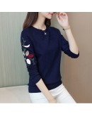  Autumn Winter Women Sweater Embroidery Floral Flower Long Sleeve Knitted Pullovers Female Top Pull Femme Plus Size 3XL