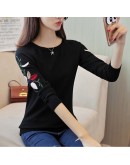  Autumn Winter Women Sweater Embroidery Floral Flower Long Sleeve Knitted Pullovers Female Top Pull Femme Plus Size 3XL