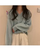  Autumn Winter Solid Oversized Casual Women's Sweaters Elegant Knitted Sweater Thick Warm Female Pullovers Jumper