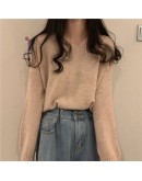  Autumn Winter Solid Oversized Casual Women's Sweaters Elegant Knitted Sweater Thick Warm Female Pullovers Jumper