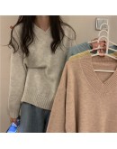  Autumn Winter Solid Oversized Casual Women's Sweaters Elegant Knitted Sweater Thick Warm Female Pullovers Jumper