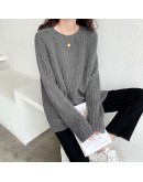  Women's Sweater Fall Clothes  Winter Knitwear Warm Pullover  Solid Oversize Elegant Jumpers Knitted Cropped Tops