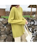  Women's Sweater Fall Clothes  Winter Knitwear Warm Pullover  Solid Oversize Elegant Jumpers Knitted Cropped Tops