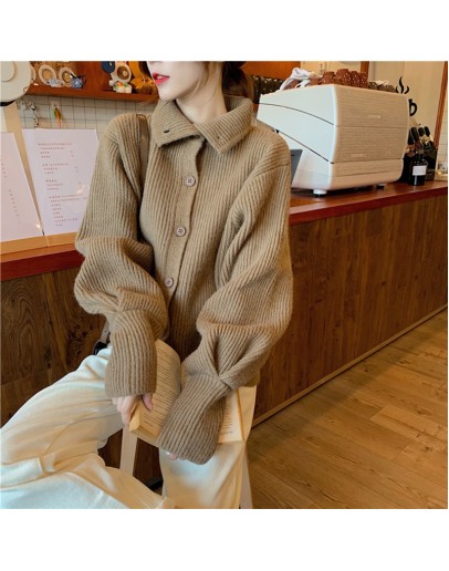  Women's Autumn Winter Sweaters able Elegant Lady Oversize Knitted Cardigans Vintage Knitwear Turtleneck Cropped