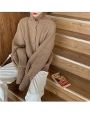  Women's Autumn Winter Sweaters able Elegant Lady Oversize Knitted Cardigans Vintage Knitwear Turtleneck Cropped