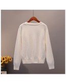 Autumn Knitted Cardigan Women  Casual V-Neck Sweater Solid Female All Matching Cardigans Women Loose Outerwear Coats