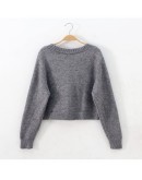 Autumn Short Knitted Cardigan Women  Twist V-Neck Sweater Spring Female All Matching Cardigans Women Outerwear Coats