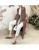 Fall Winter High  Long Cardigan Women Elegant Lazy Loose Thick Knitted Cashmere Sweater Overiszed Cropped Cardigans