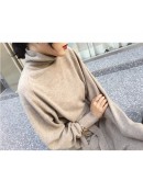  Autumn Winter Vintage Turtleneck Sweater Dress Women's Loose Long Sashes Knitted Dresses Elegant Black Maxi Vestidos Mujer