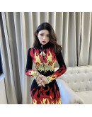 Spring Autumn Chic Hit Color Knitted Dress Women Slim Sexy Bodycon Sheath Hip Package Sweater Dresses Harajuku Mini Vestido