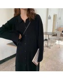  Arrive Long Sweater Dress Women Autumn Winter Knitting Dresses Ladies Stand Collar Single Breasted Belted Vestido