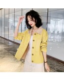  Chic Autumn Suede Jacket Women Spring Short Outerwear Coat Sweet Color Green Yellow Overcoat Mujer Chaqueta