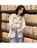  Chic Autumn Suede Jacket Women Spring Short Outerwear Coat Sweet Color Green Yellow Overcoat Mujer Chaqueta