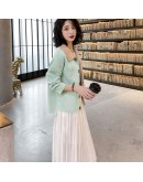  Chic Autumn Suede Jacket Women Spring Short Outerwear Coat Sweet Color Green Yellow Overcoat Mujer Chaqueta