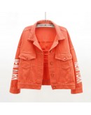 Candy Color Cotton Jacket Women Spring Autumn Short Coat Pink Jean Jackets Casual Tops White Purple Yellow Loose Outerwear