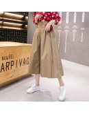 Casual Cotton Big Wide Leg Pants Women High Waist Summer Loose Calf-Length Streetwear Trousers Ladies Harajuku Pantalones Mujer