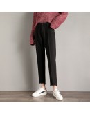  Autumn Harem Pants Women Ankle Length Streetwear Woolen Pants High Waist Casual Work Office Trousers Mujer Pantalones