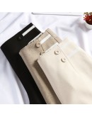   Winter Autumn Long Woolen Pants Women High Waist Wide Leg Pants Wool Pant Woman Female Long Trousers Plus Size