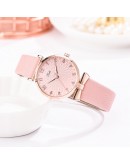 Women Watches Bracelet Set Flowers Ladies Bracelet Watch Casual Leather Quartz Wristwatch 2pcs Set Clock Gifts Relogio Feminino