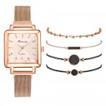 5pcs Rose Gold Watch