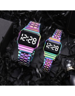  Digital Watches For Women Men Unisex Colorful LED Ladies Quartz Watch Dress Female Clock Relogio Feminino