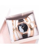 Dropshipping Bracelet Watch Set  Magnet Buckle Cat Women Watches Ladies Quartz Wrist Watch Female Clock Gift Reloj Mujer