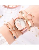 Dropshipping Bracelet Watch Set  Magnet Buckle Cat Women Watches Ladies Quartz Wrist Watch Female Clock Gift Reloj Mujer