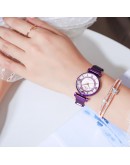  Women Watches Magnetic Ladies Watches Diamond Silver Watch Geometric Surface Casual Quartz Wrist Watches Dropshipping