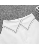 Summer High Waist Wide Leg Dot Shorts Women Beading Shorts for Women A-Line Office Work Suit Shorts  Chic Short Femme