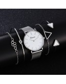 5pcs Women Watches  Wrist Watch Simple Relogio Feminino Clock For Women Female Rose Gold Quartz Ladies Bracelet Watch New