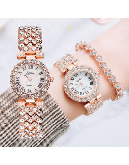 Diamond Women   Watch Rhinestone Elegant Ladies Watches Rose Gold Clock Wrist Watches For Women Relogio Feminino