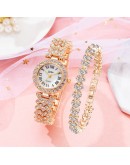 Diamond Women   Watch Rhinestone Elegant Ladies Watches Rose Gold Clock Wrist Watches For Women Relogio Feminino