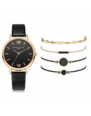 Watch Set Women 5pcs Woman Quartz Wristwatch Leather Ladies Bracelet  Watch Casual Relogio Femenino Gift For Girlfriend