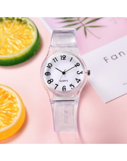 Watch Women Quartz Transparent Cartoon Lovely Girls Women Dress Wrist Watches Sport Casual Ladies Pink Watch  s