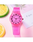 Watch Women Quartz Transparent Cartoon Lovely Girls Women Dress Wrist Watches Sport Casual Ladies Pink Watch  s