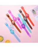 Watch Women Quartz Transparent Cartoon Lovely Girls Women Dress Wrist Watches Sport Casual Ladies Pink Watch  s