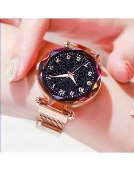 Luminous Watch  Women Watches  Elegant Magnet Buckle Mysterious Wristwatch Starry Sky Clock For Girlfriend Dropshipping