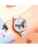 Gaiety  Women Watches  Removable Rhinestone Butterfly Watches Ladies Leather Dress Ladies Wrist Watches Female Clock