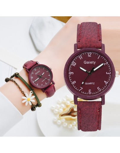 Gaiety  Watch For Women Dress Romantic Bracelet WristWatch  Ladies Leather Quartz Watch Clock Women zegarek damski