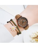 Gaiety  Watch For Women Dress Romantic Bracelet WristWatch  Ladies Leather Quartz Watch Clock Women zegarek damski