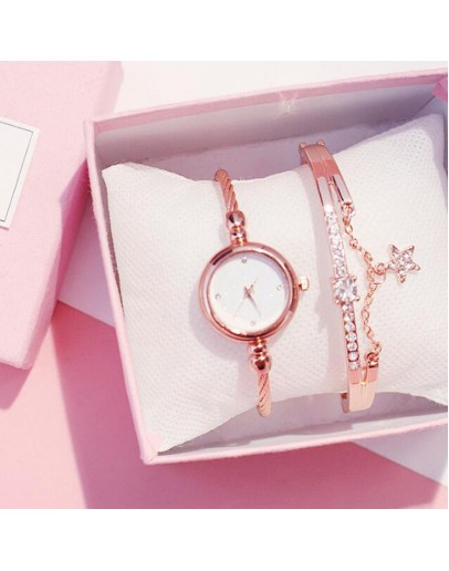 Women Watch Starry Sky  Bracelet Set Diamond Watches Casual Rose Gold Band Quartz Wristwatch Female Clock Relogio Feminino