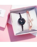 Women Watch Starry Sky  Bracelet Set Diamond Watches Casual Rose Gold Band Quartz Wristwatch Female Clock Relogio Feminino