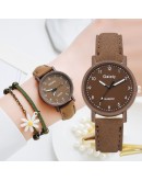 Gaiety  Women Watches  Simple Arabic Numerals Bracelet Ladies Leather Quartz Watch Clock For Women relogio feminino