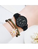 Gaiety  Women Watches  Simple Arabic Numerals Bracelet Ladies Leather Quartz Watch Clock For Women relogio feminino