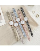 2pcs Set Watch Women  Casual  Plaid Leather Bracelet Watches Set Simple Ladies' Small Dial Girls Quartz Clock Reloj Mujer