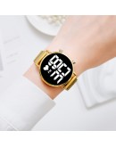  Digital Magnet Watches For Women Rose Gold Dress LED Ladies Quartz Wrist Watch Female Clock Relogio Feminino Dropshipping