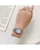  Women Watches  Square  Diamond Ladies Wristwatches Stainless Steel Female Silver Quartz Watch Montre Femme