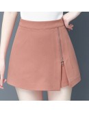  Irregular shorts skirt  women high waist side zipple a line elegant office skirt shorts harajuku shorts plus size